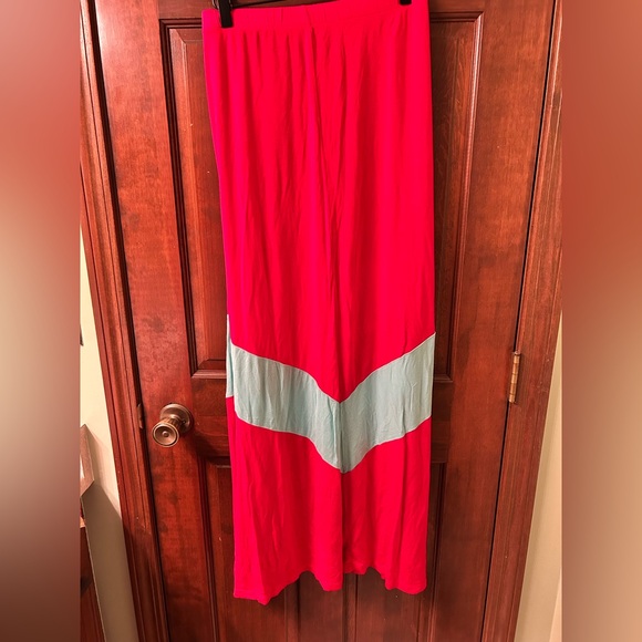 💜 CLEARANCE CONTEMPORARY STYLE Studio Rayon blend elastic waist maxi skirt. SZ L - Picture 2 of 8